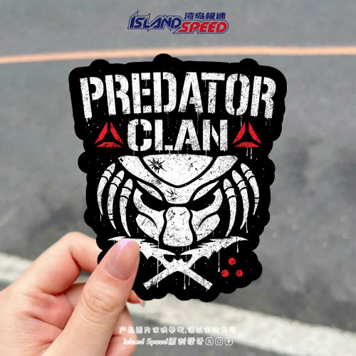 铁血战士贴画PREDATOR CLAN标志创意设计电动车摩托车贴花