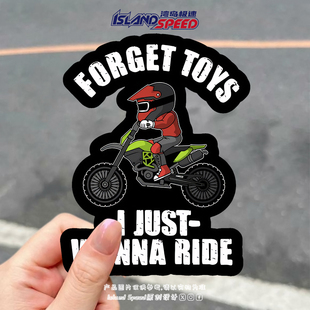 RIDE汽车贴纸我只想骑行FORGET WANNA TOYS卡通车身贴纸 JUST