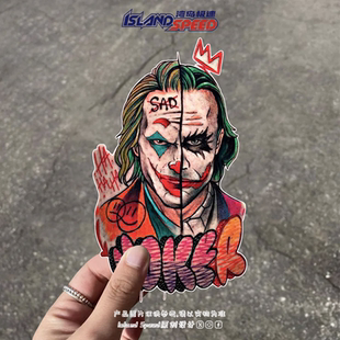 小丑贴画DC漫画角色蝙蝠侠宿敌潮流图案汽车车身挡风玻璃贴纸