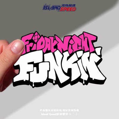 Friday Night Funkin贴花游戏标志英文字母创意设计车身后尾门贴