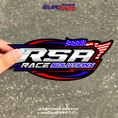 RSA Race Solutions汽车贴纸美式动感车身三角窗改装贴