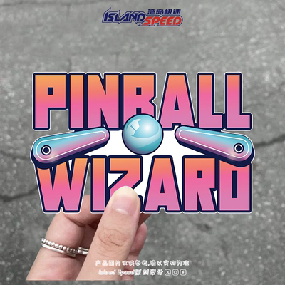 Pinball Wizard标志贴画弹球奇才创意设计汽车车身防水贴纸