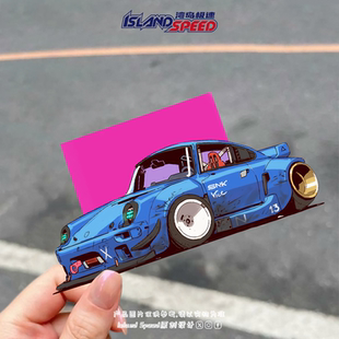 赛博朋克风双开门联名SNK汽车贴纸个性 饰贴 复古创意摩托车装