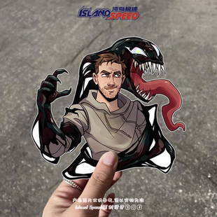 埃迪布洛克毒液贴画漫威漫画共生体宿主设计电车摩托车贴纸