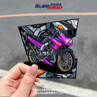 雅马哈RX 摩托车卡通图案设计汽车车身贴花 Z贴纸插画风改装