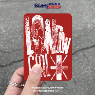 LONELY GIRL孤独女孩贴画复古风创意设计汽车车身后尾门贴纸