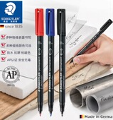 投影笔草图笔学生黑色创意彩色实验用笔 318不易掉色CD光盘笔镜片划线笔 施德楼胶片笔油性防水记号笔313 317