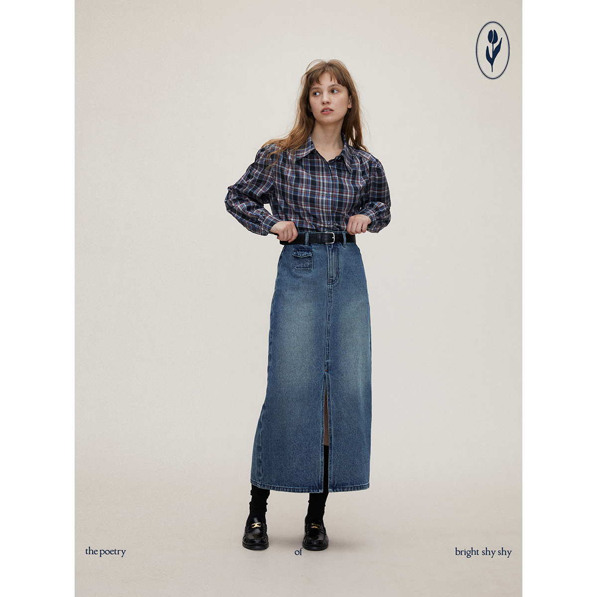 shyshy时髦休闲牛仔半裙