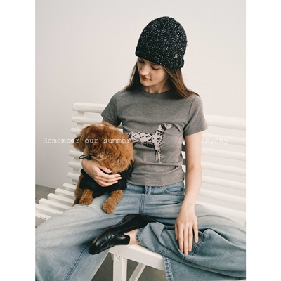 shyshy棉质亲肤弹力印花短袖