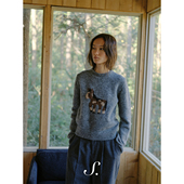 shyshy小马毛衣珍稀羊驼绒温暖质感圆领小版 型灰色毛衣