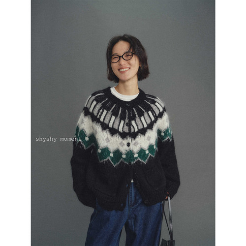 shyshy马海毛费尔岛开衫