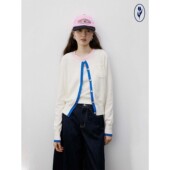 秋季 shyshy 两件套 彩色撞色拼接感精梳棉开衫 套装 Lady coco