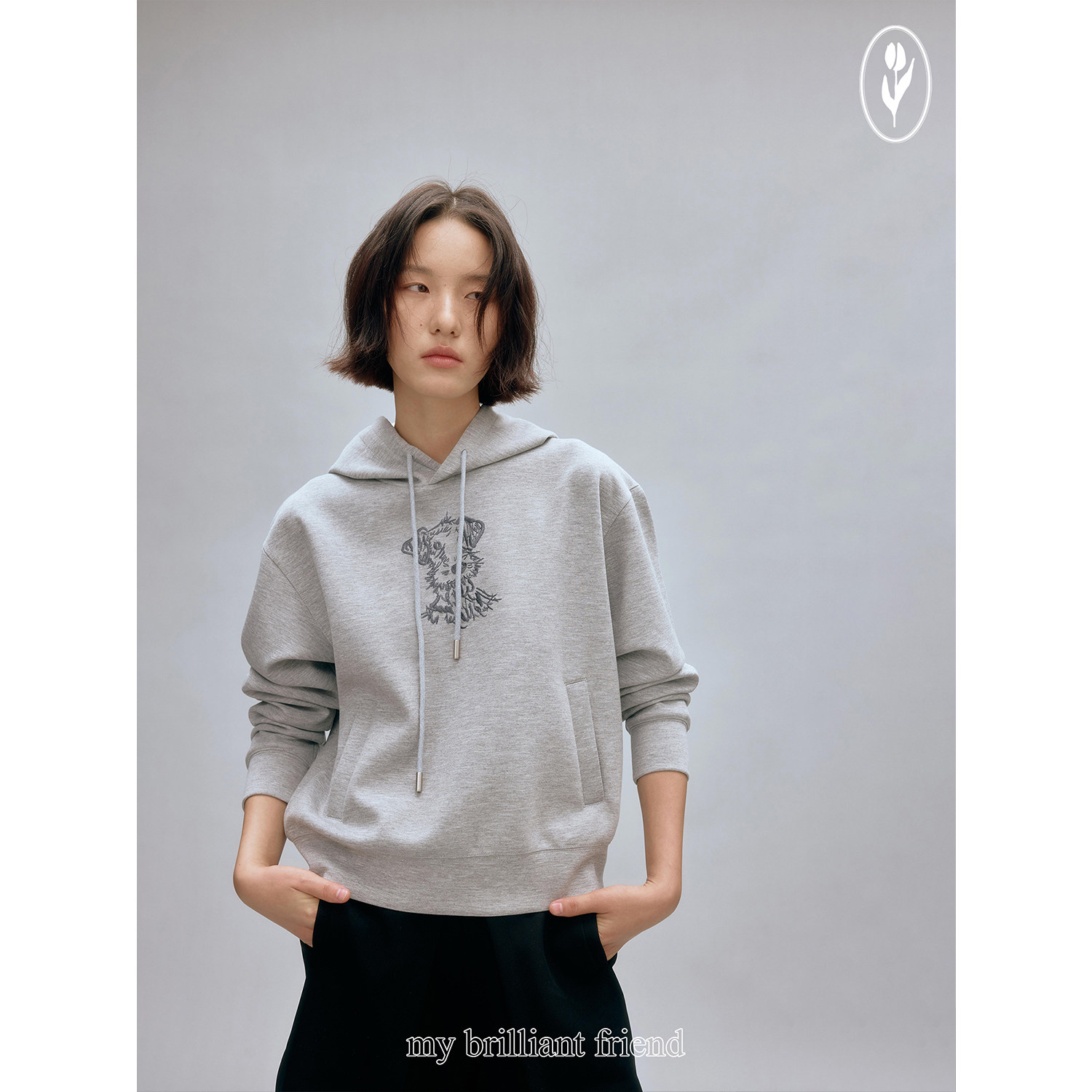 shyshy“卷毛小狗”柔软空气棉复古休闲刺绣手绘图案连帽卫衣,女装/女士精品,卫衣/绒衫,淘宝优惠券,粉丝福利购,淘宝优惠卷