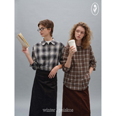 自在日晒 棉质好版 型宽松基础版 shyshy 型格纹衬衫