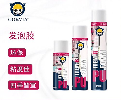 GORVIA聚氨酯泡沫填缝剂发泡胶750ml通用型批发定制门窗填缝填充
