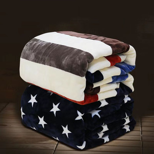 冬天毛毯床单加厚毯子学生宿舍办公午休珊瑚绒法兰绒礼品礼盒福利
