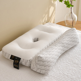 科技护耳组合枕耳洞枕头带耳机侧睡空心美容枕护耳不压耳朵术后专