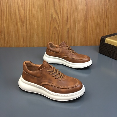 宝洛吉2025秋季新款真皮休闲鞋男