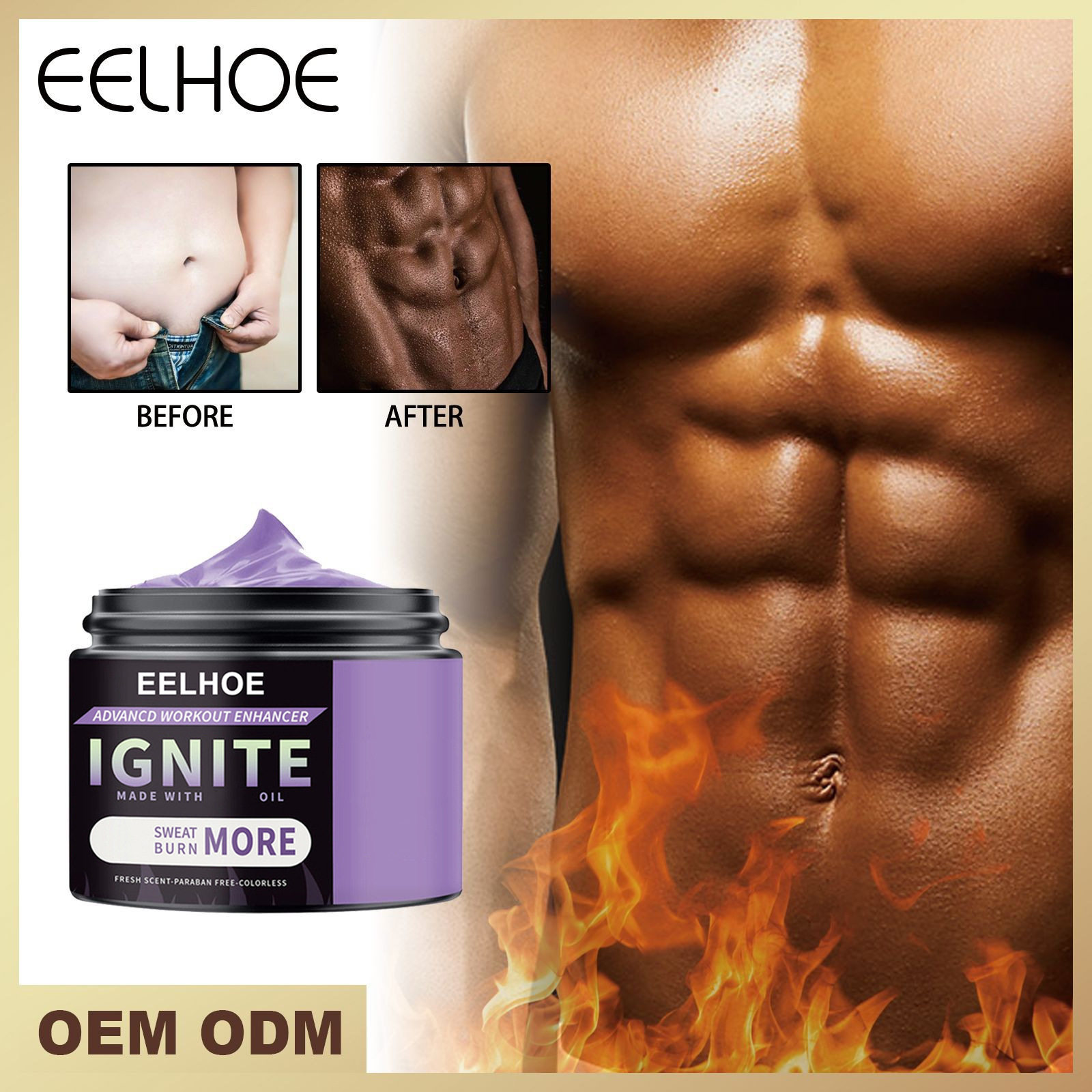 EELHOE 男士腹肌霜 腹肌强化霜男女胸肌塑造锻炼加强塑身腹肌膏