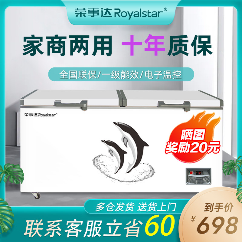 荣事达冰柜商用大容量家用保鲜冷冻冷藏双温节能单温冷柜雪糕冰箱