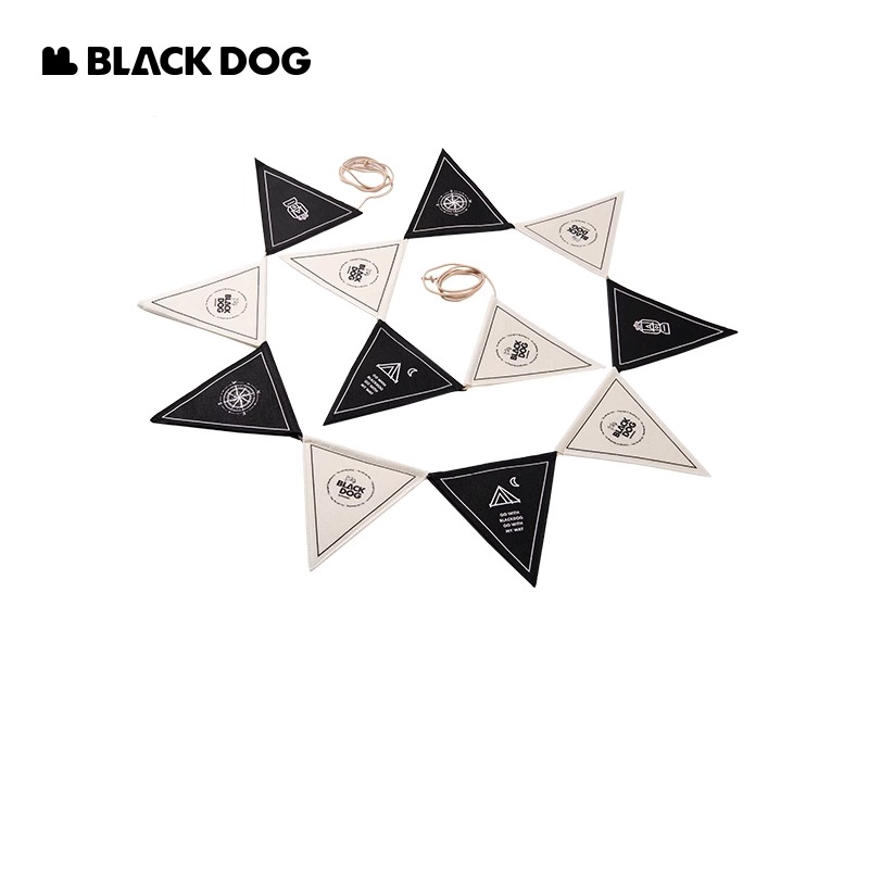 黑狗户外露营氛围小三角旗