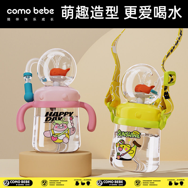 可萌贝比小鲸鱼儿童水杯图片