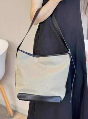 秒杀通货！柜价500+复古大容量托特包慵懒风帆布包包单肩斜跨女包