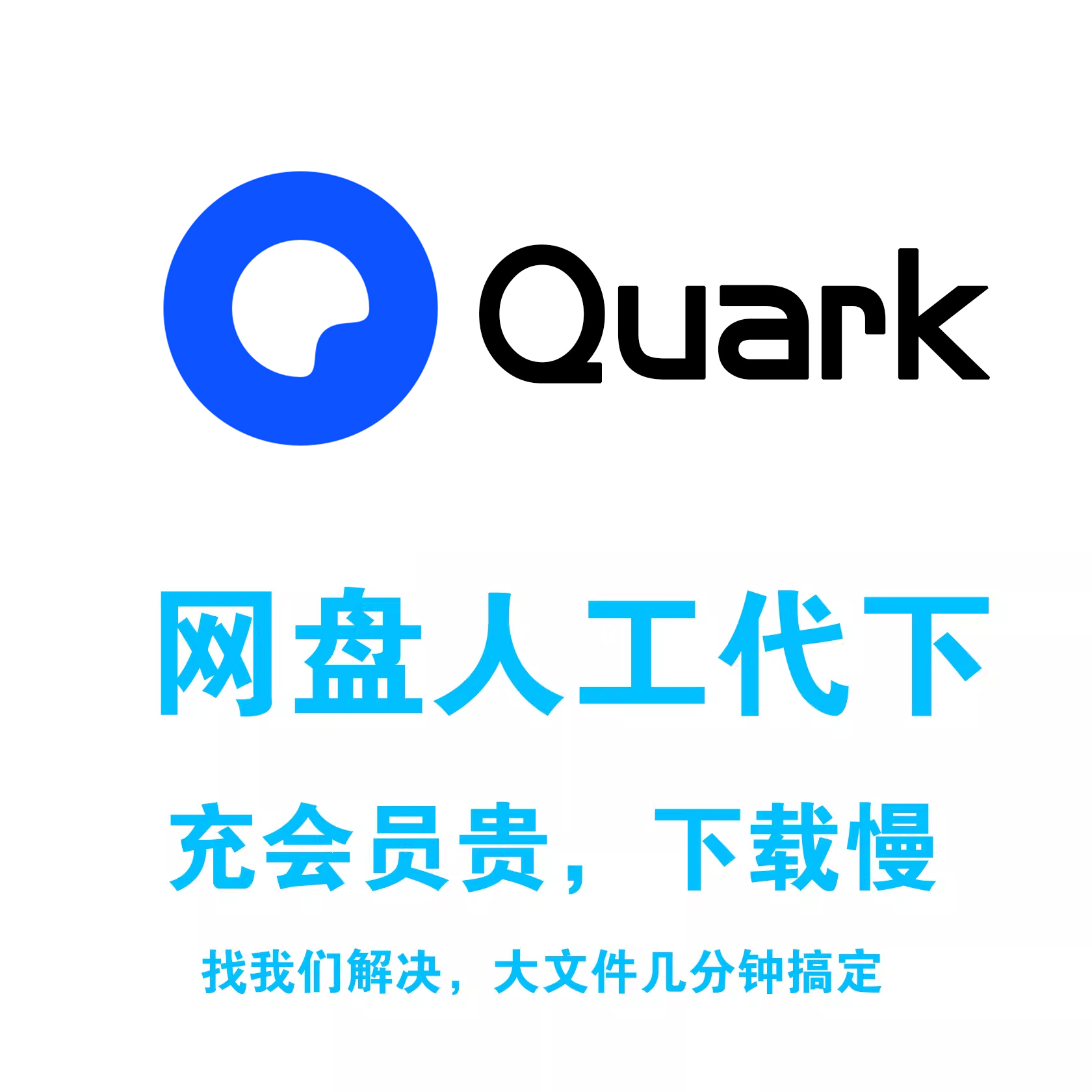 夸克网络云盘网盘文件快速加速代下载服务人工操作代下文件帮转存