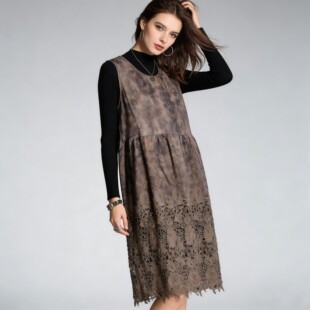工厂冲量217时尚 连衣裙 气质显瘦高贵上档次复古春秋坎袖