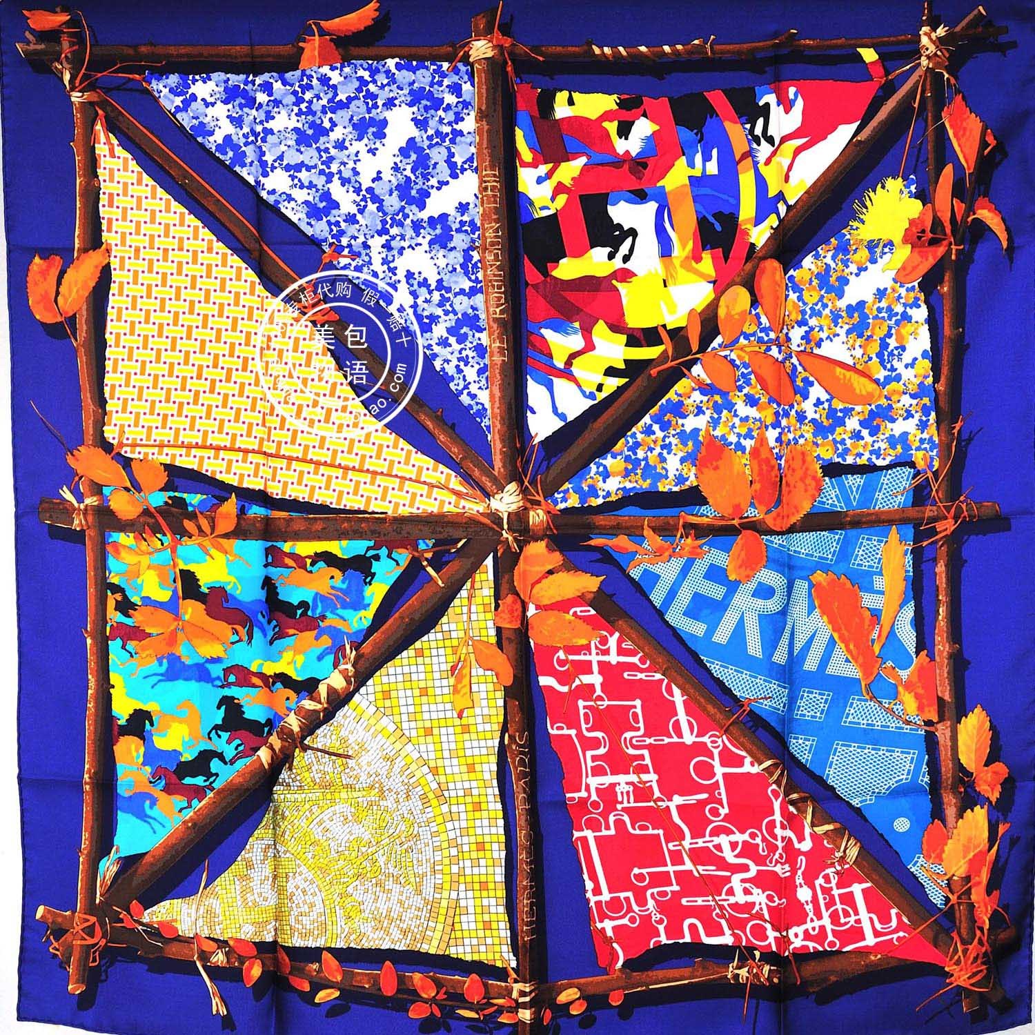 HERMES/°®ÂíÊË 90*90 ³±õÑ· Ë¿½í/Í·½í ÉîÀ¶£¬´øÆ±¹úÄÚÏÖ»õ