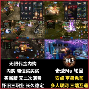 奇迹mu轮回手游无限点券代金内购买断gm怀旧三职业大天使三端互通