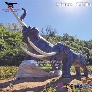 黄河古象仿真猛犸象高密度硅胶海绵机械电动大型仿真动物工厂