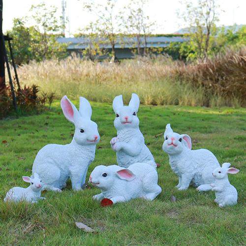 玻璃钢仿真小兔子雕塑户外商场橱窗公园绿地美陈小品落地装饰摆件,基础建材,砂岩雕刻,淘宝优惠券,粉丝福利购,淘宝优惠卷