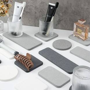 硅藻泥吸水垫硬板速干杯垫洗手台浴室卫生间牙刷托盘厨房置物地垫