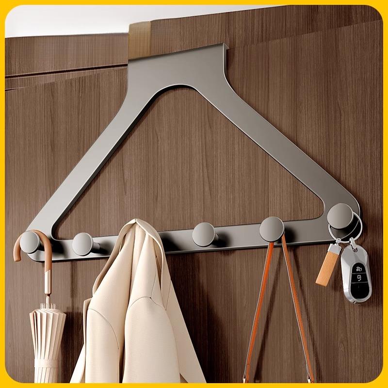 门后挂钩免打孔挂衣架卧室转角放衣架衣柜侧面衣帽架门上衣服挂架