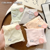 冰丝凉感裸感不夹PP无痕内裤 女生简约纯色棉质底裆女士三角内裤