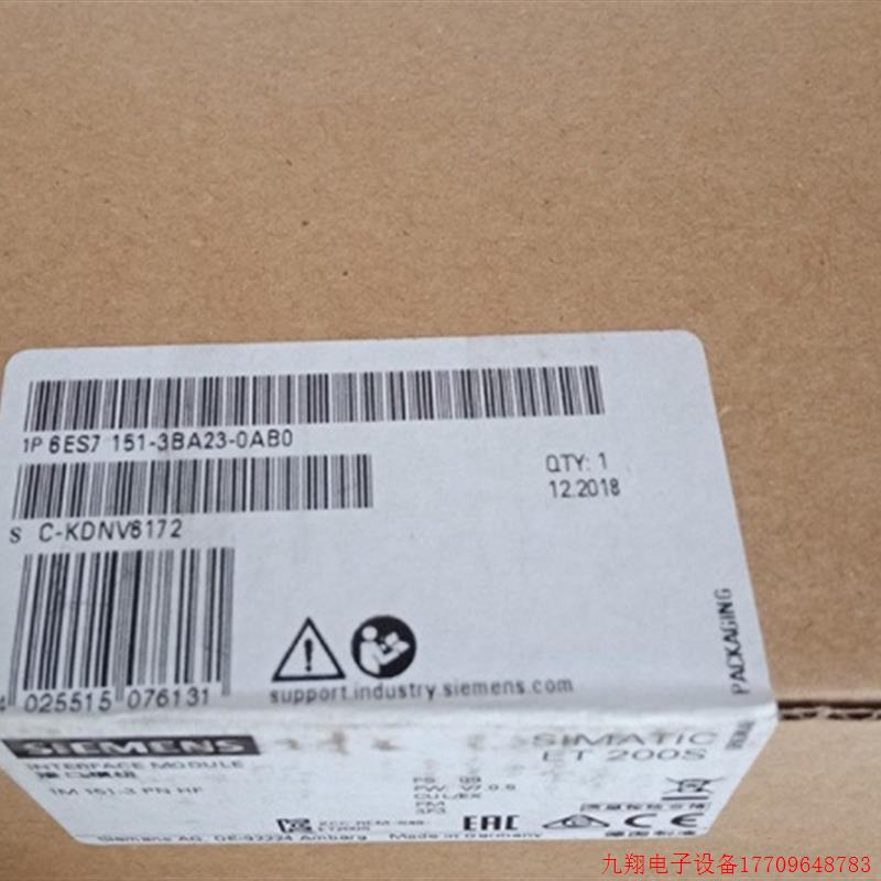 拍前询价:6ES7151-3BA23-0AB0ET200接口模块6ES71513BA230AB0正