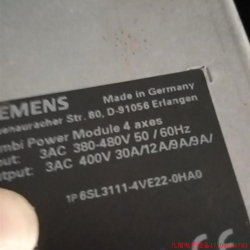 拍前询价:6SL3111-4VE22-0HA0 拆机如图功能包好