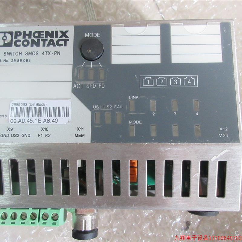 拍前询价:A028*拆机原装菲尼克斯 2989093 FL SWITCH SMCS 4TX-P