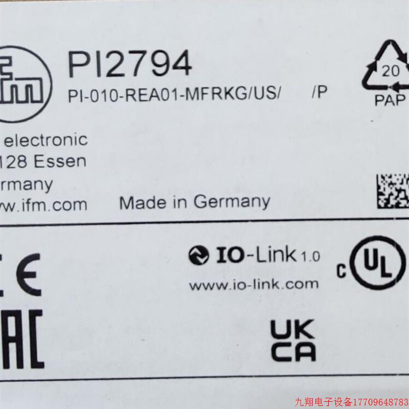 拍前询价:IFM PI2794 PS7570 PY2094 PM1608 全新原装正品易福门