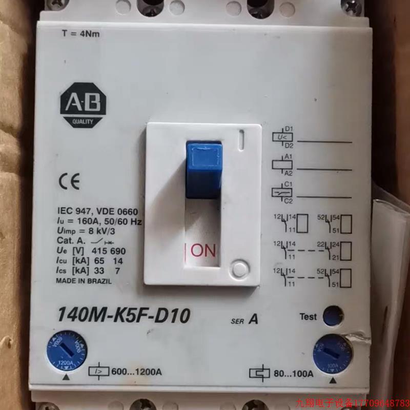 拍前询价:原装进口AB断路器140M-k5F-D10  80A-100a可调