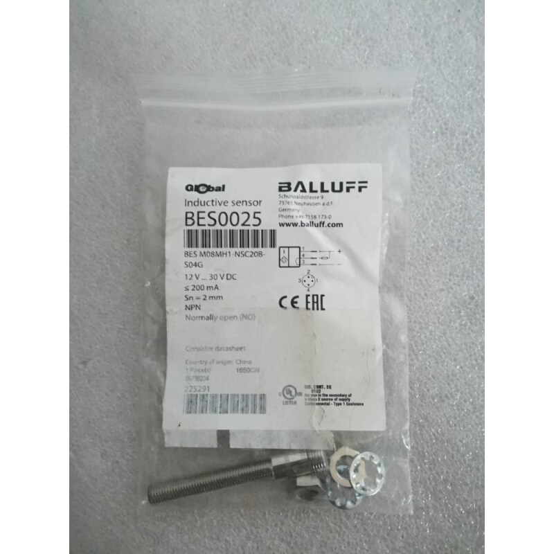 拍前询价：全新原装BALLUFF BES0025 BES M08MH1-NSC20B-S0