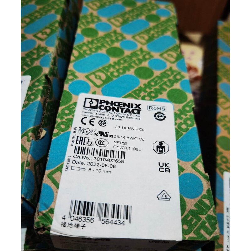 拍前询价：菲尼克斯3208139  PT 1,5/S-PE接地端子ph