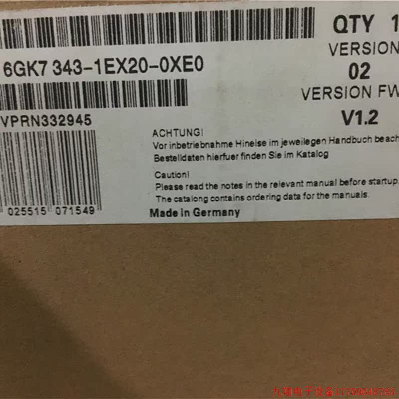 拍前询价: 6GK7343-1EX20-0XE0 6GK7 343-1EX20-0XE0 现货