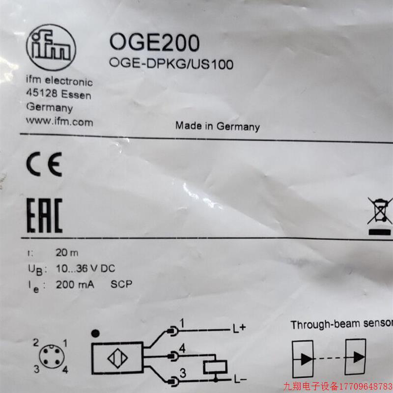 拍前询价:【包邮】 IFM OGE200 OGE201 OGE300 OGE301 全新原装