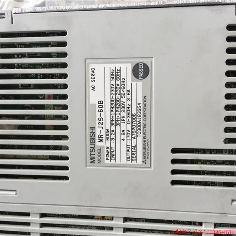 拍前询价:MR-J2S-60B三菱服务器600W 现货质保一年
