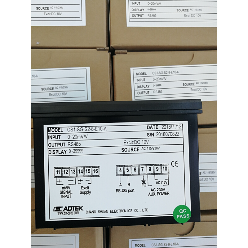 拍前询价：台湾ADTEK张力控制器/荷重元显示表CS1-SG-S2-V-E05-A,