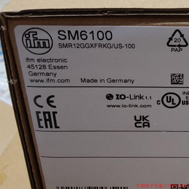 拍前询价:IFM SM4100 SM6100 SM7000 SM8420 全新原装正品易福门
