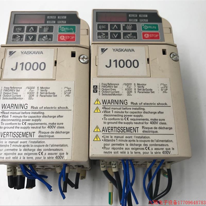 拍前询价:原装拆机安川变频器CIMR-JT2A0002BAA