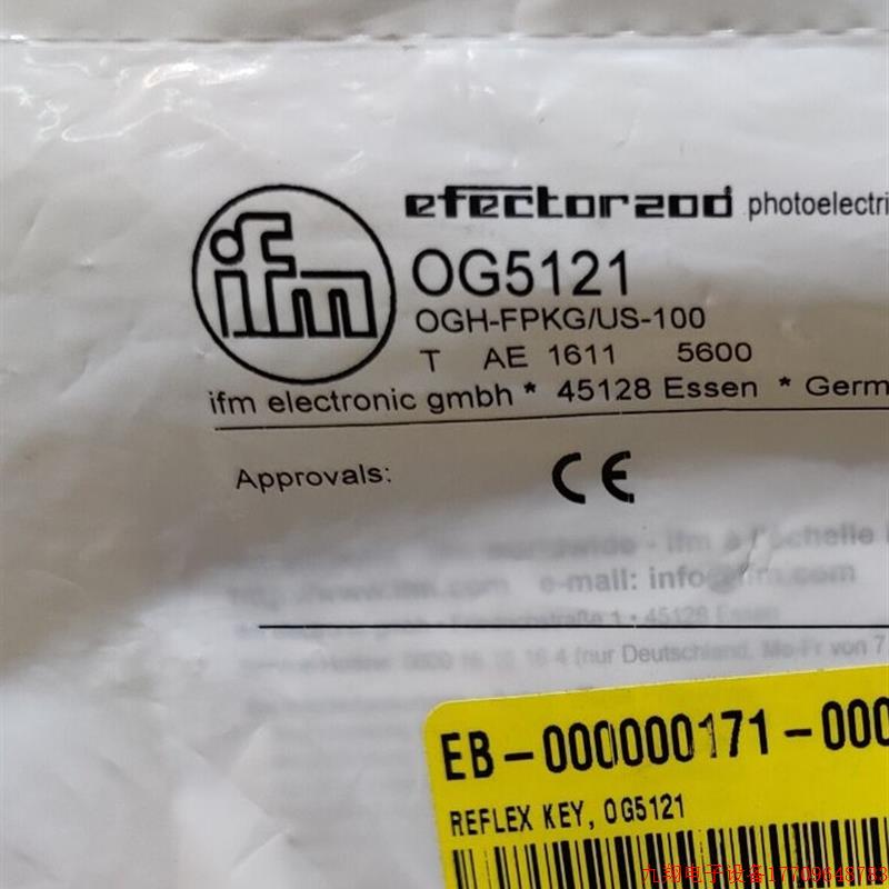 拍前询价:IFM OG5119 OG5121 OF5016 OF5012 全新原装正品易福门